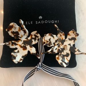Lele Sadoughi Paper Lilly Earrings Clip On